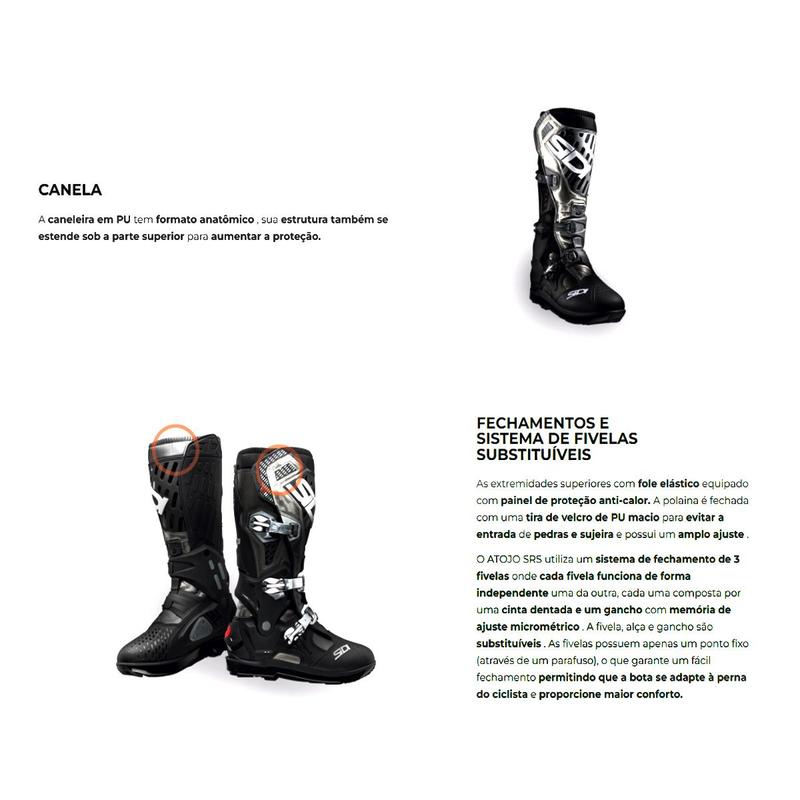 Bota Sidi Atojo Srs Trilha Motocross - Bota Feminina - Magazine Luiza